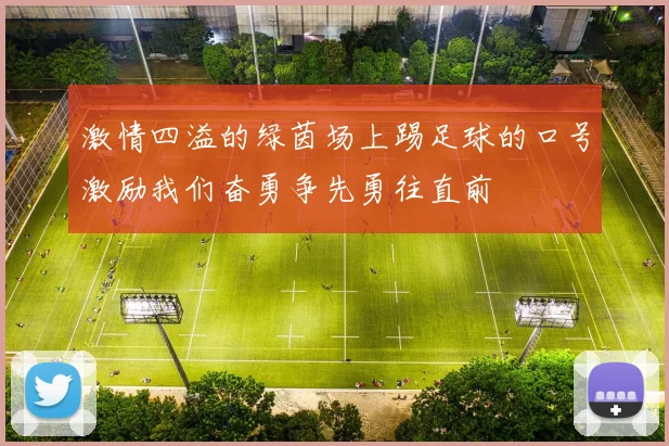 激情四溢的绿茵场上踢足球的口号激励我们奋勇争先勇往直前